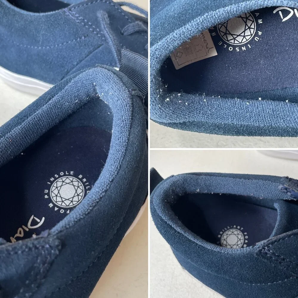 Diamond Supply Co Icon Two Tone Navy Suede Shoes Size 8.5